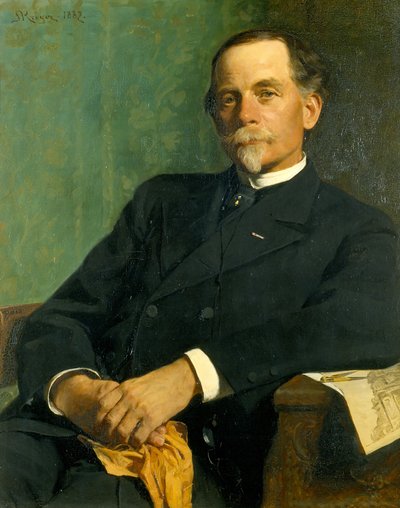 Architect, Professor F. Meldahl Sitting by Peder Severin Krøyer